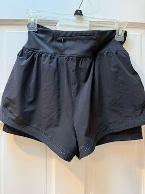 SPANX Black High-Rise  with compression shorts